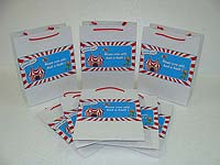 Circus Birthday theme Stickered gift bags